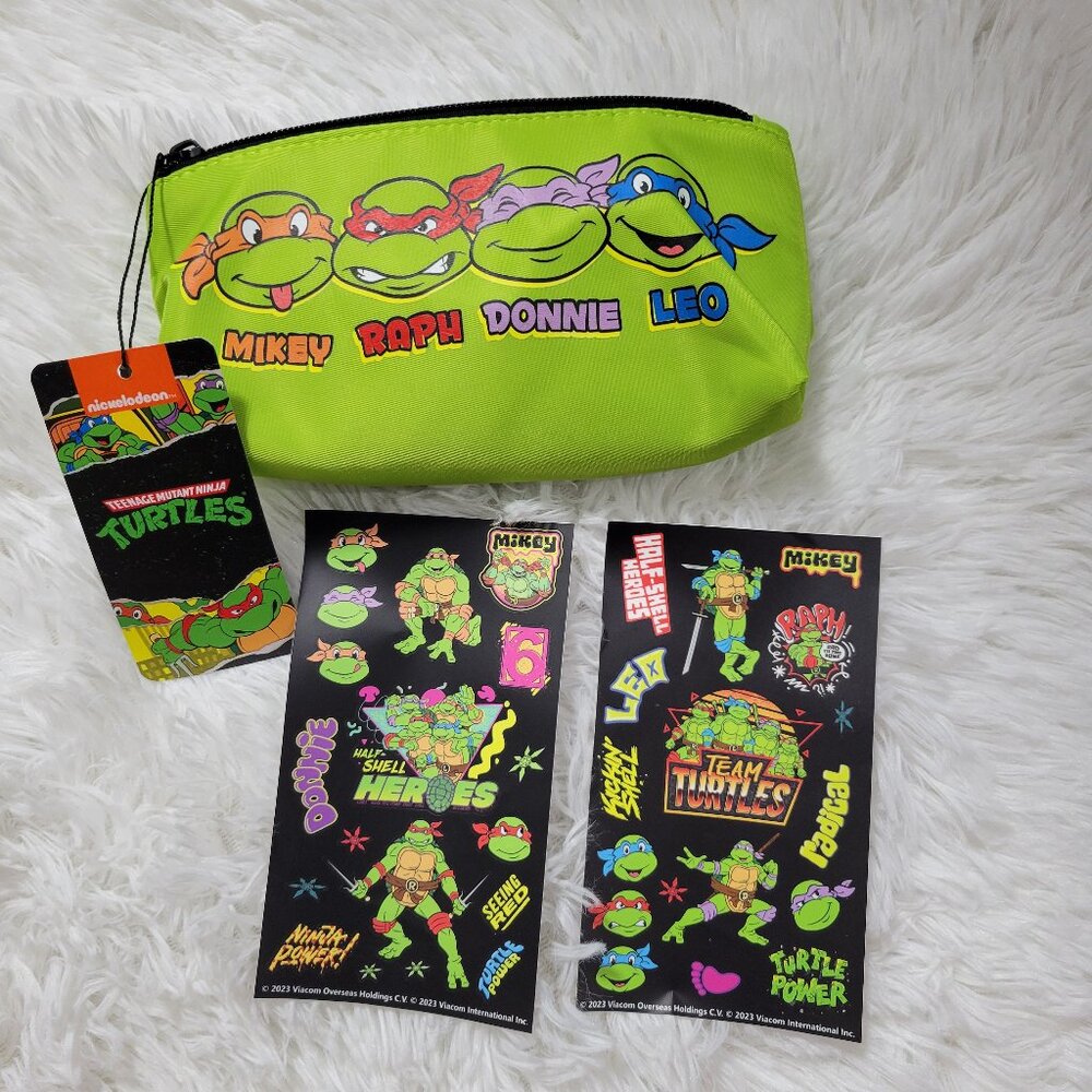 TMNT Pencil Pouch & Stickers Set
